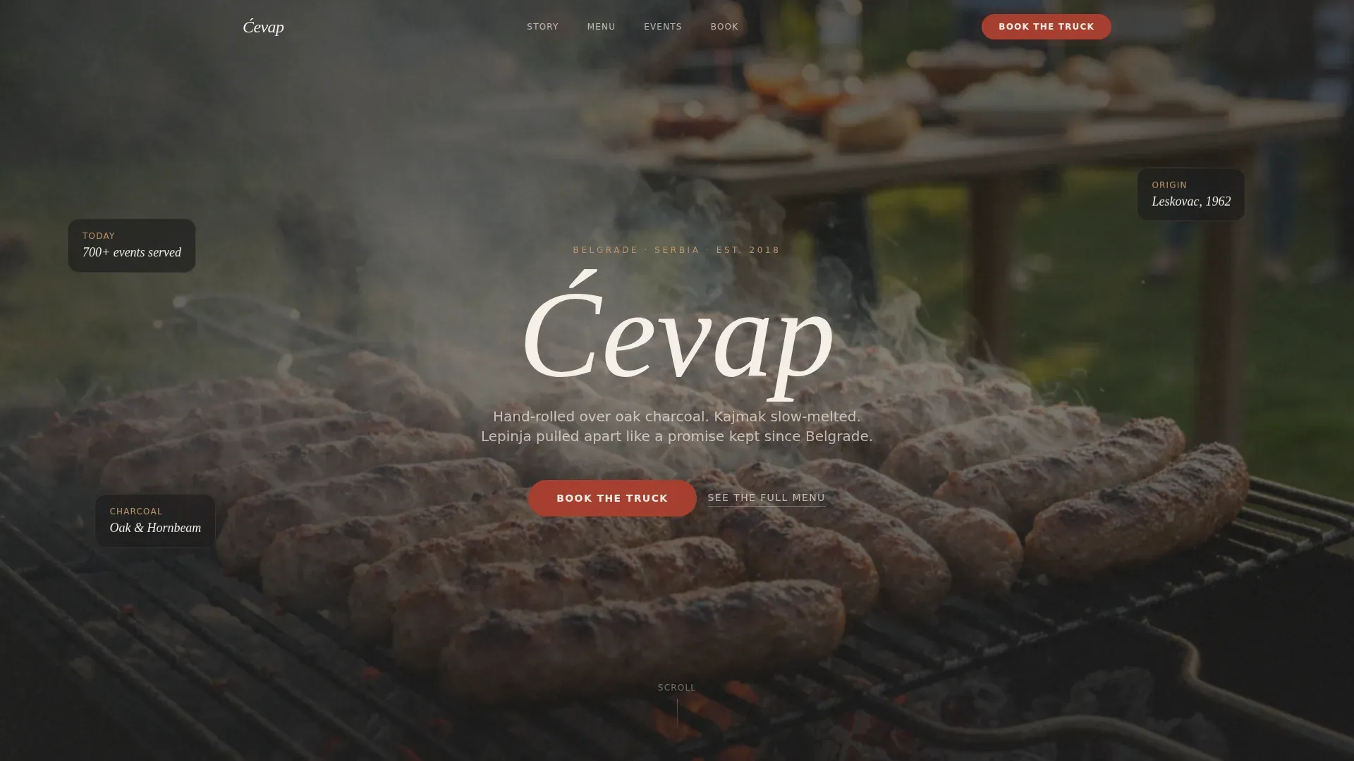 Premium Serbian Catering Landing Page Template