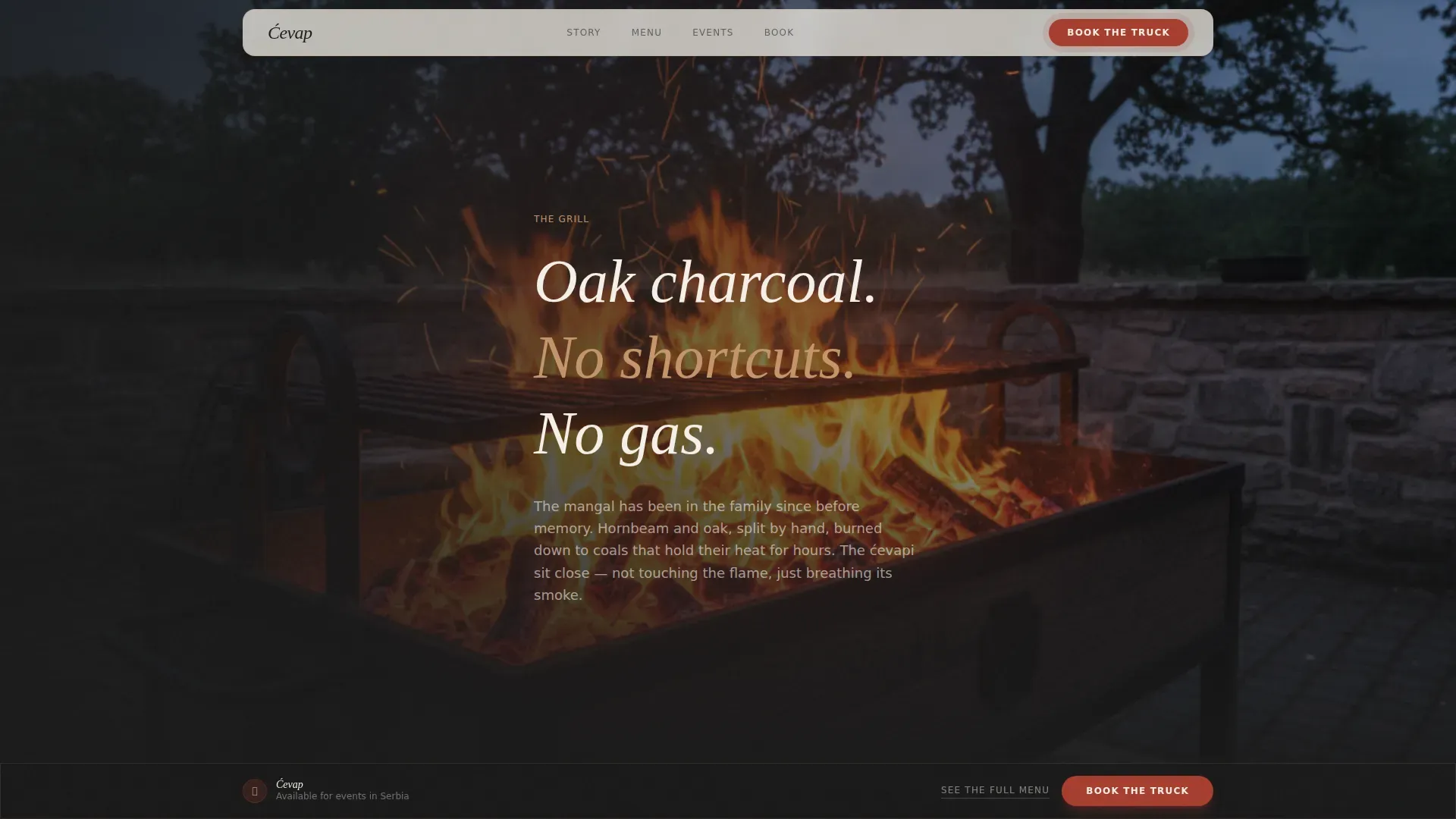 Premium Serbian Catering Landing Page Template
