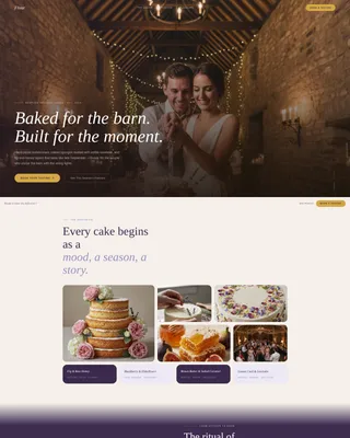Barn Wedding Booking Website Template