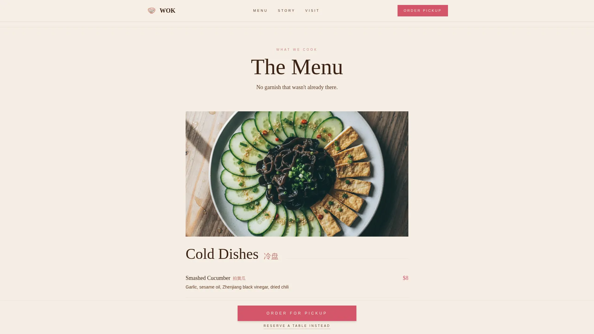 Chinese Cuisine & Dining Professional Website Template