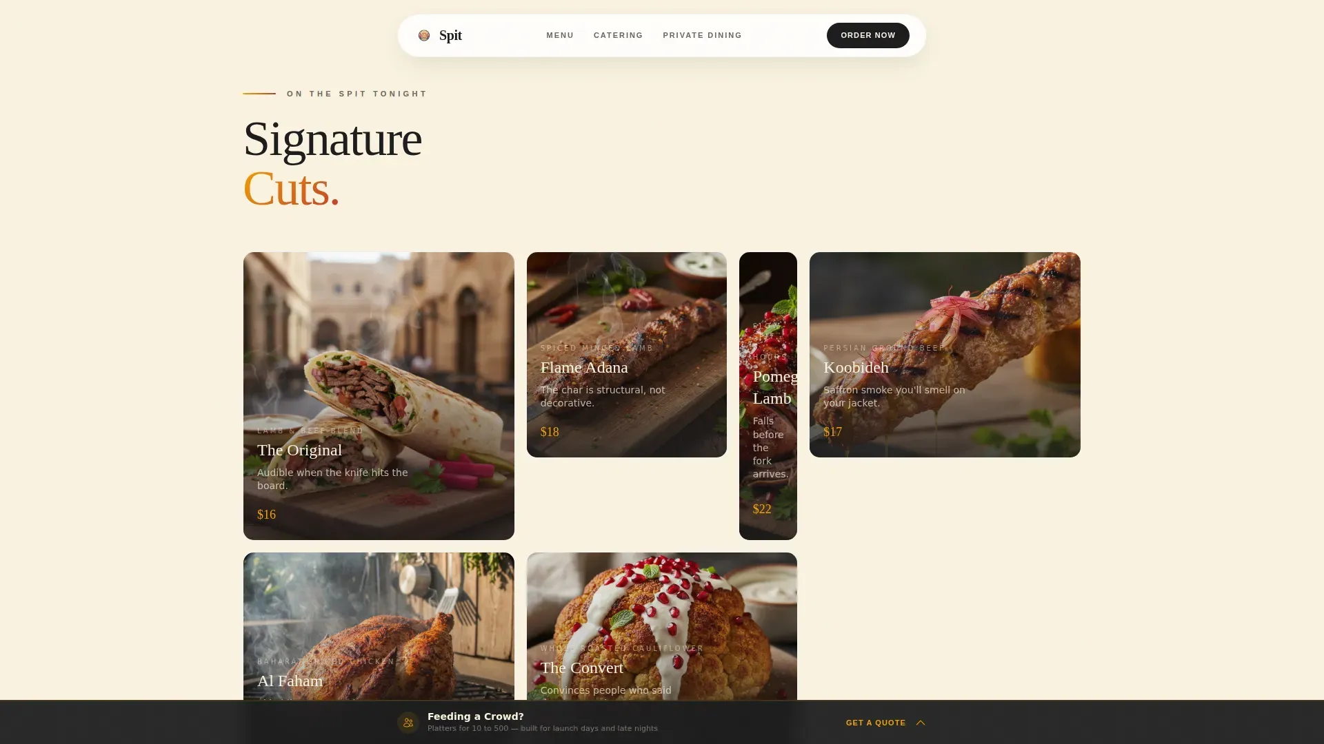 Middle Eastern Cuisine & Dining Premium Booking Website Template