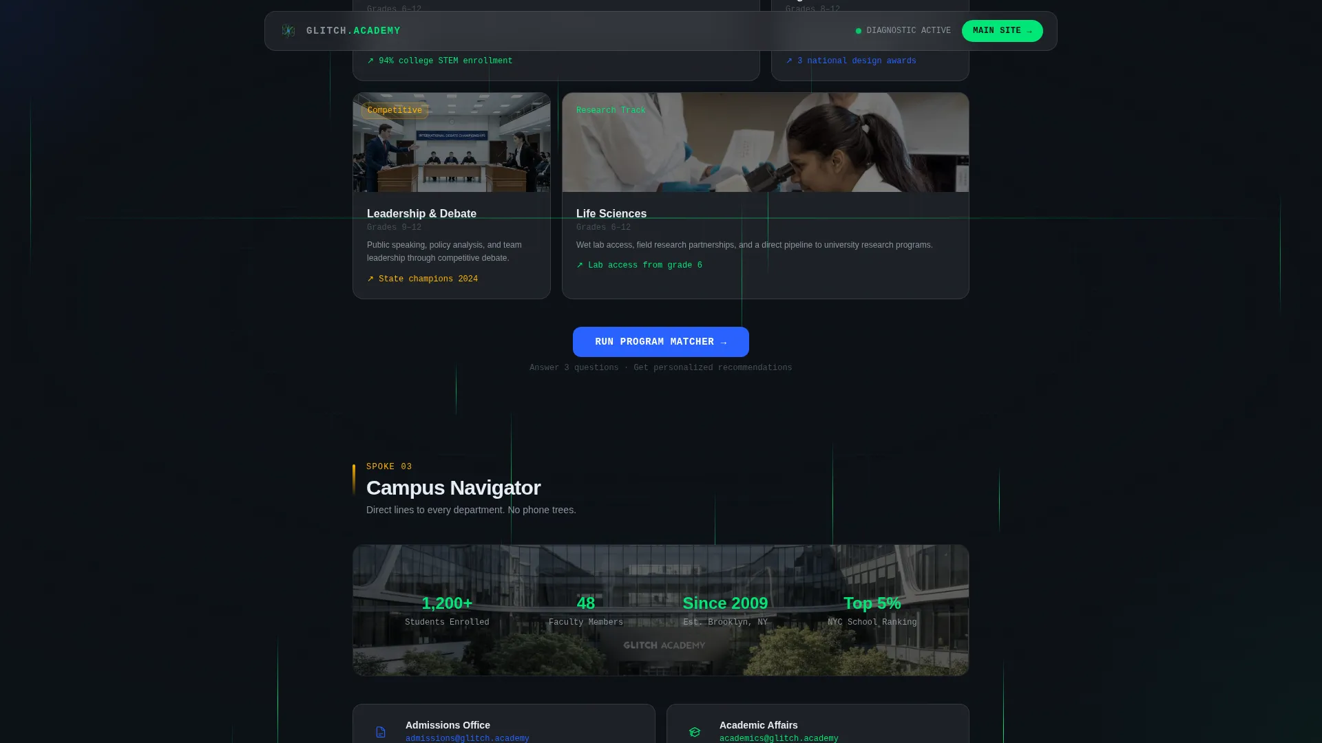 School & Academy 404 Error Landing Page Template