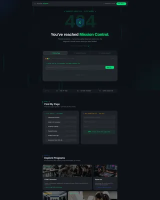 School & Academy 404 Error Landing Page Template