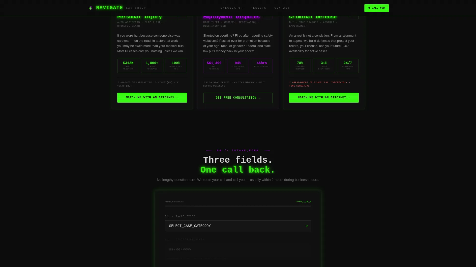 Law Firm Lost Visitor Recovery & Lead Capture Website Template