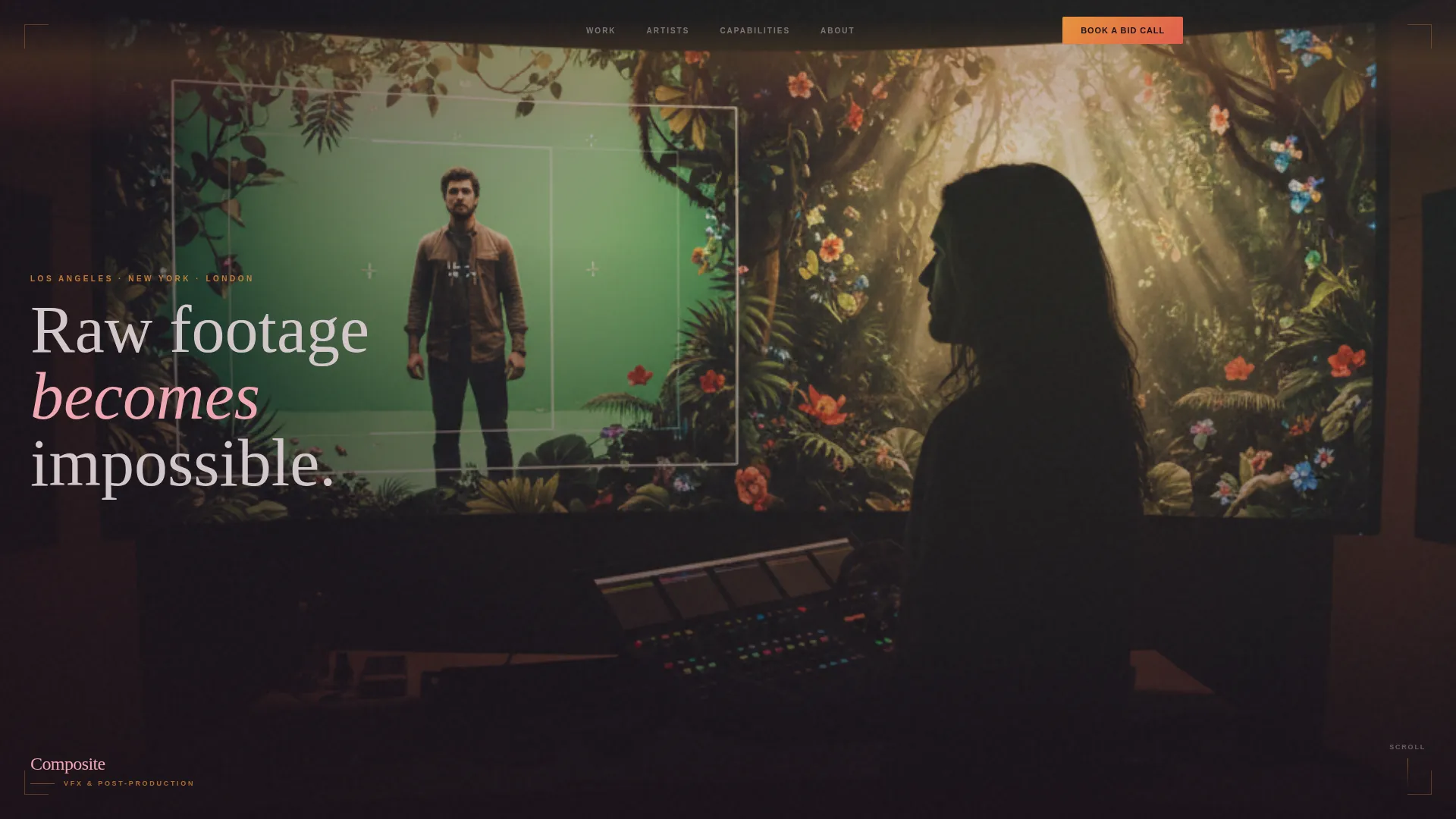 Cinematic Motion Graphics Landing Page Template