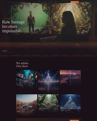 Cinematic Motion Graphics Landing Page Template