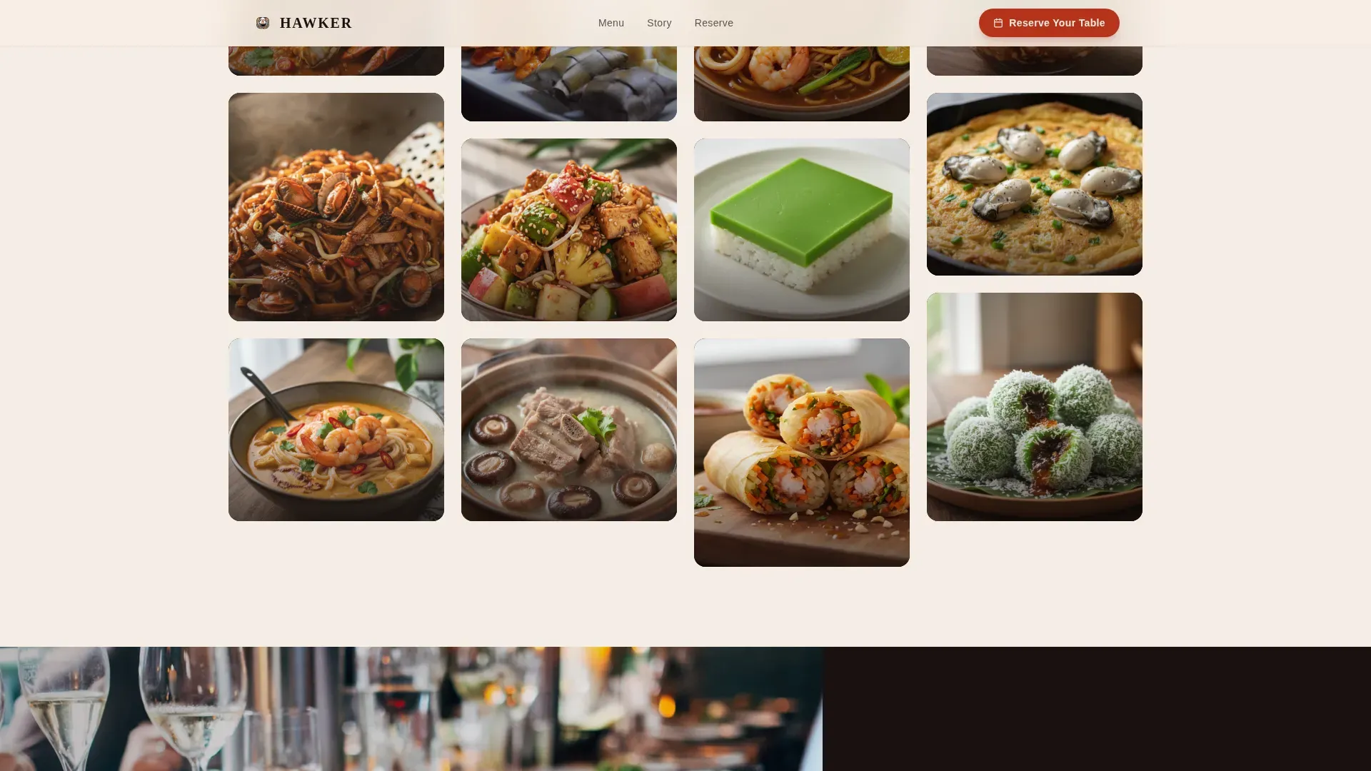 Singaporean Restaurant Landing Page Template