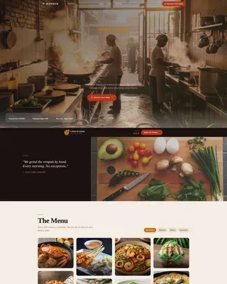 Singaporean Restaurant Landing Page Template
