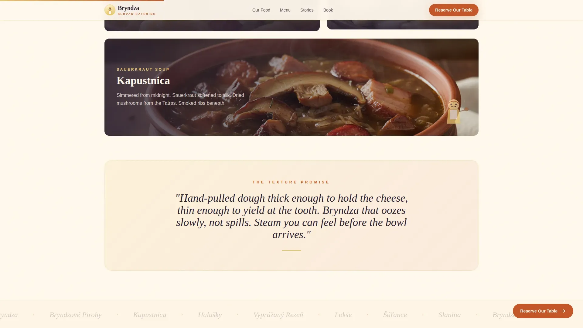 Slovak Catering Landing Page Template