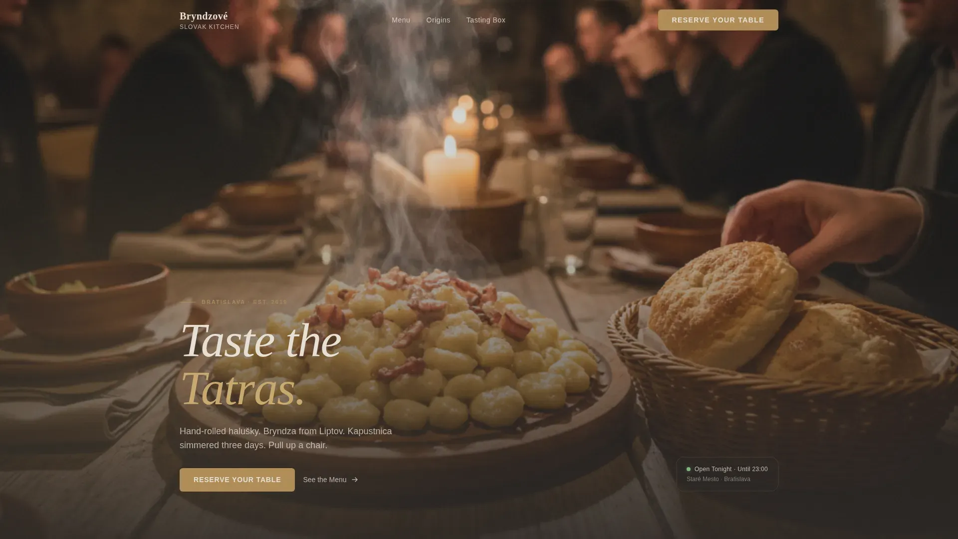 Artisanal Slovak Kitchen Landing Page Template