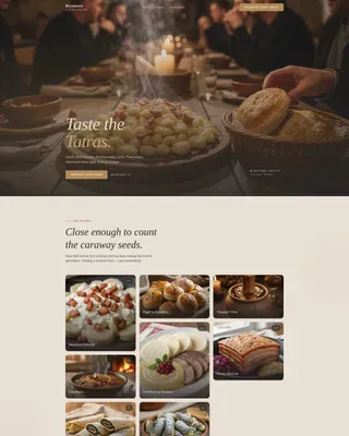 Artisanal Slovak Kitchen Landing Page Template