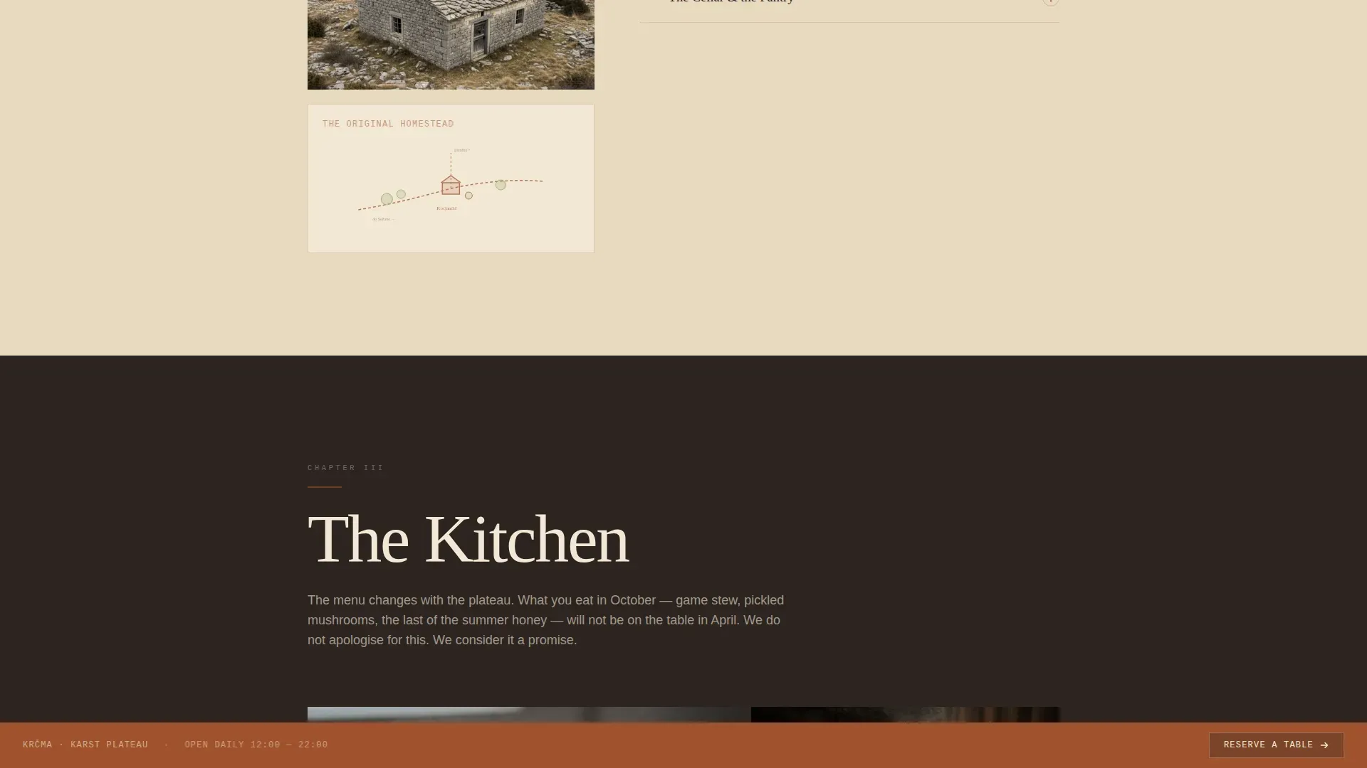 Rustic Slovenian Restaurant Landing Page Template