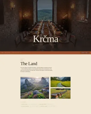 Rustic Slovenian Restaurant Landing Page Template