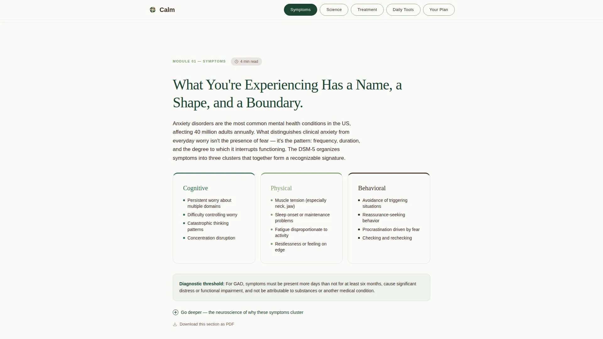 Trusted Anxiety Education Landing Page Template