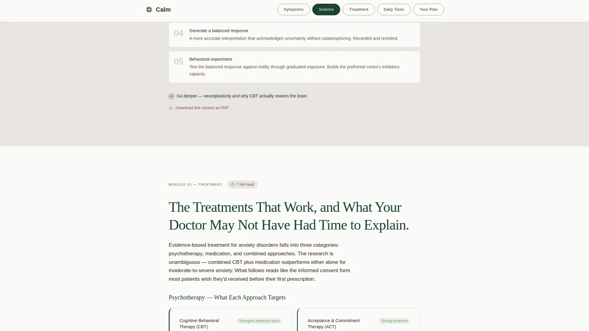Trusted Anxiety Education Landing Page Template