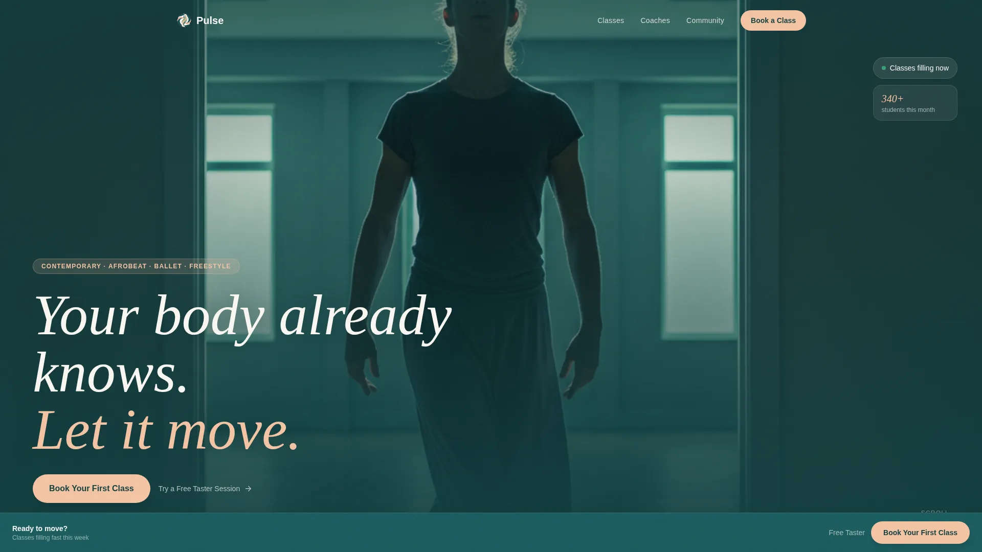 Dynamic Dance Instruction Landing Page Template
