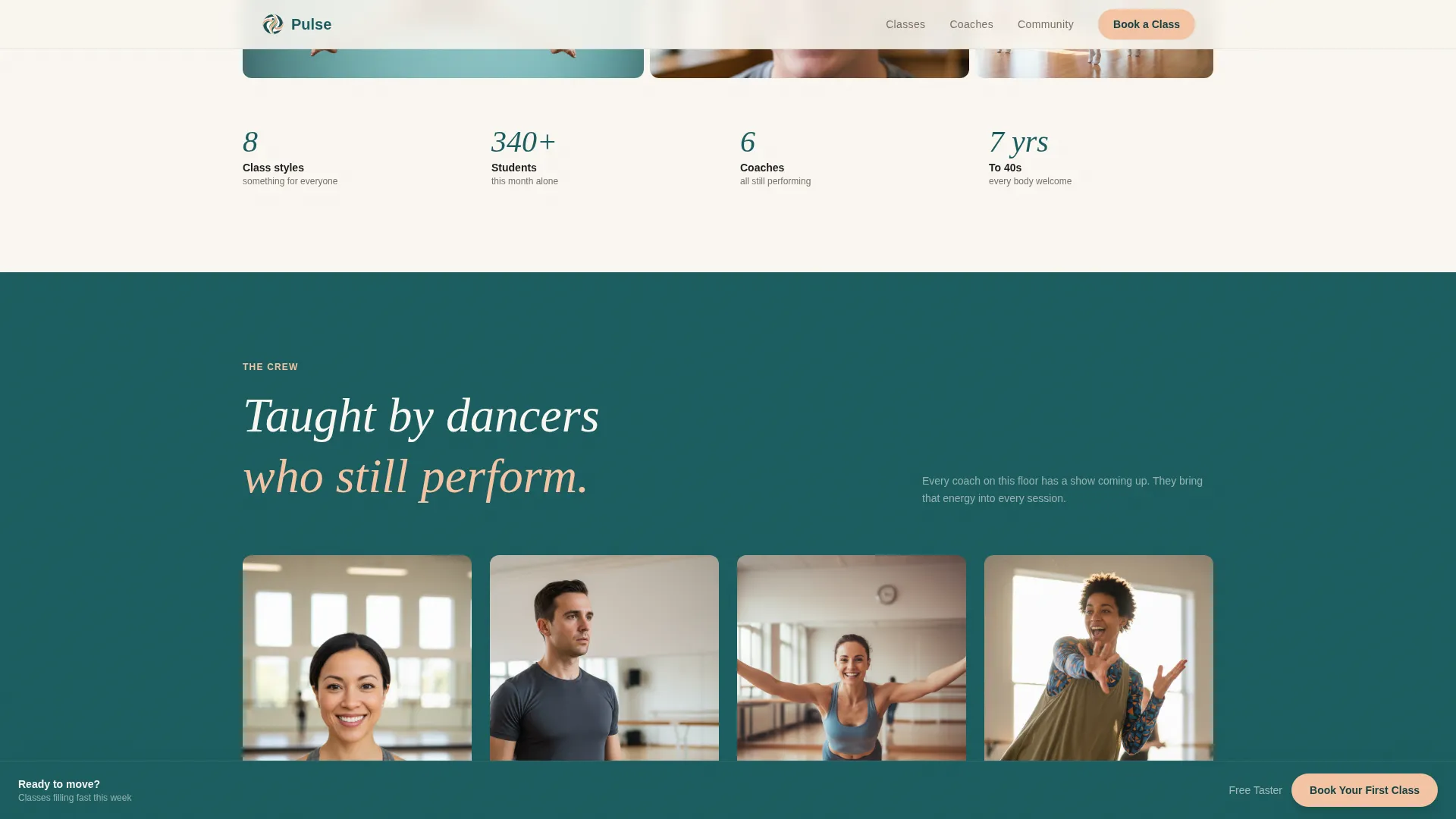 Dynamic Dance Instruction Landing Page Template