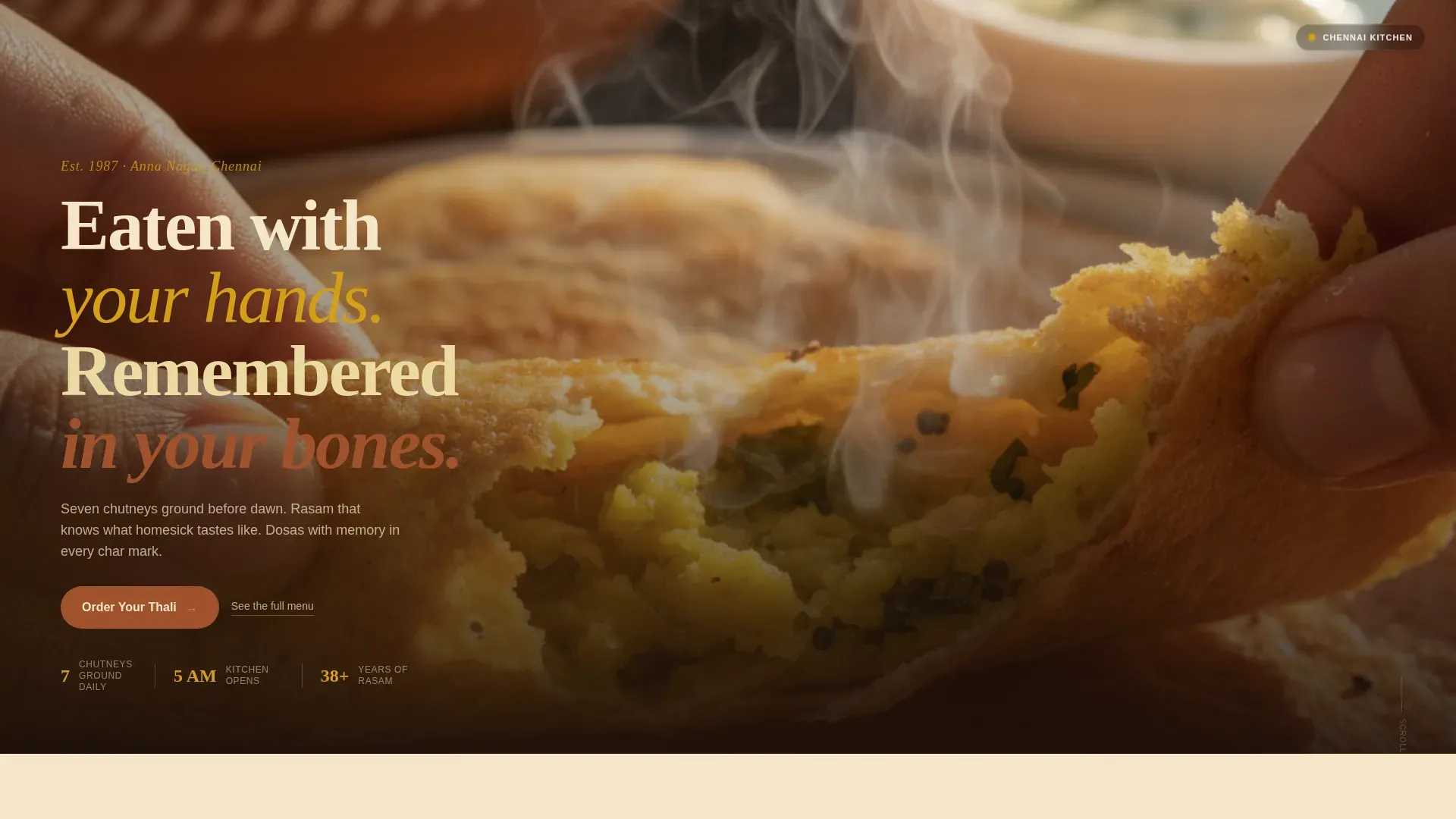 Nurturing Indian Cuisine Landing Page Template