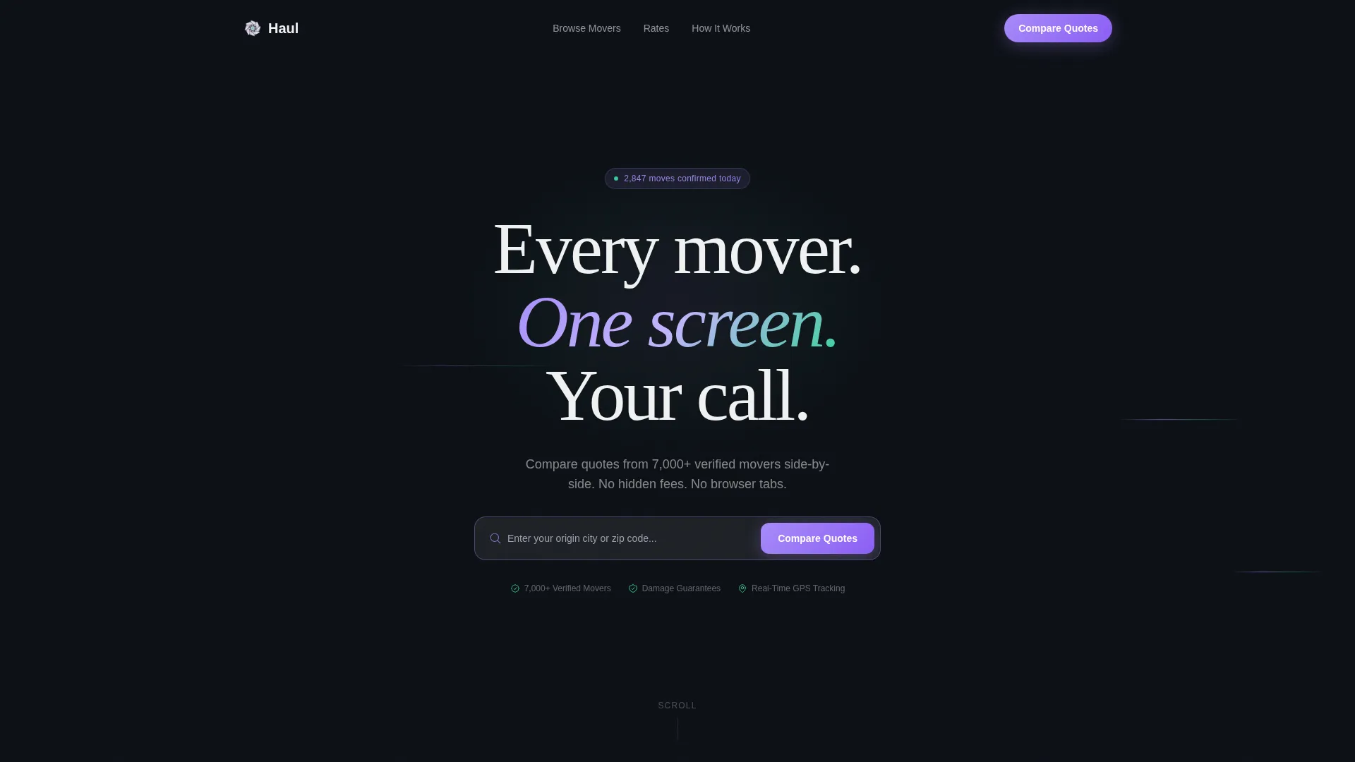 Moving Service Digital Presence Booking Website Template