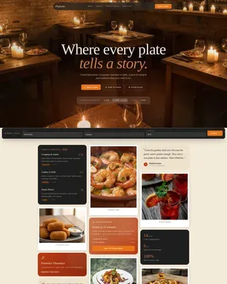 Spanish Dining Landing Page Template | Haute Craft