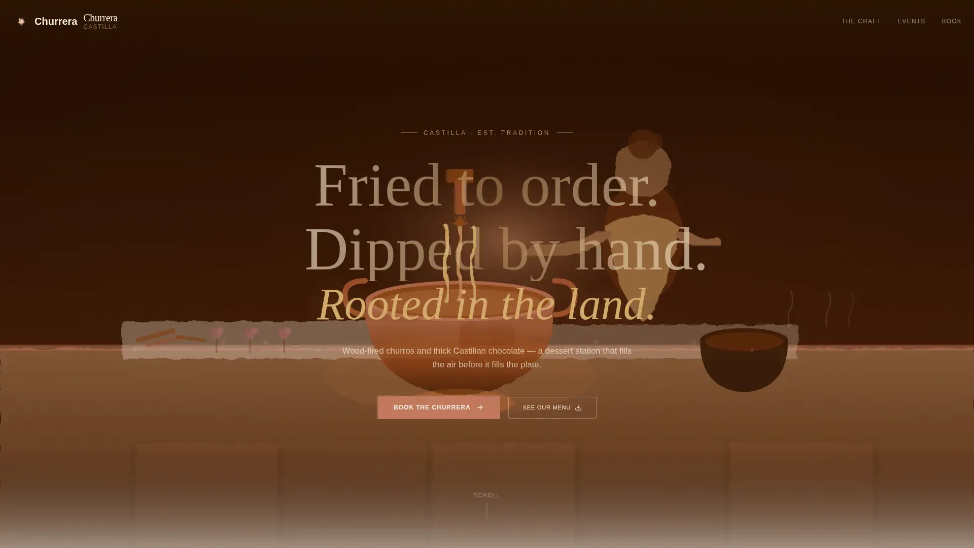 Artisan Spanish Churros Booking Landing Page Template