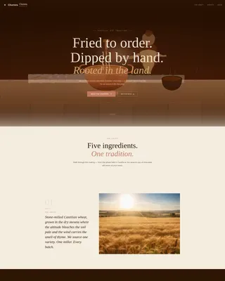 Artisan Spanish Churros Booking Landing Page Template