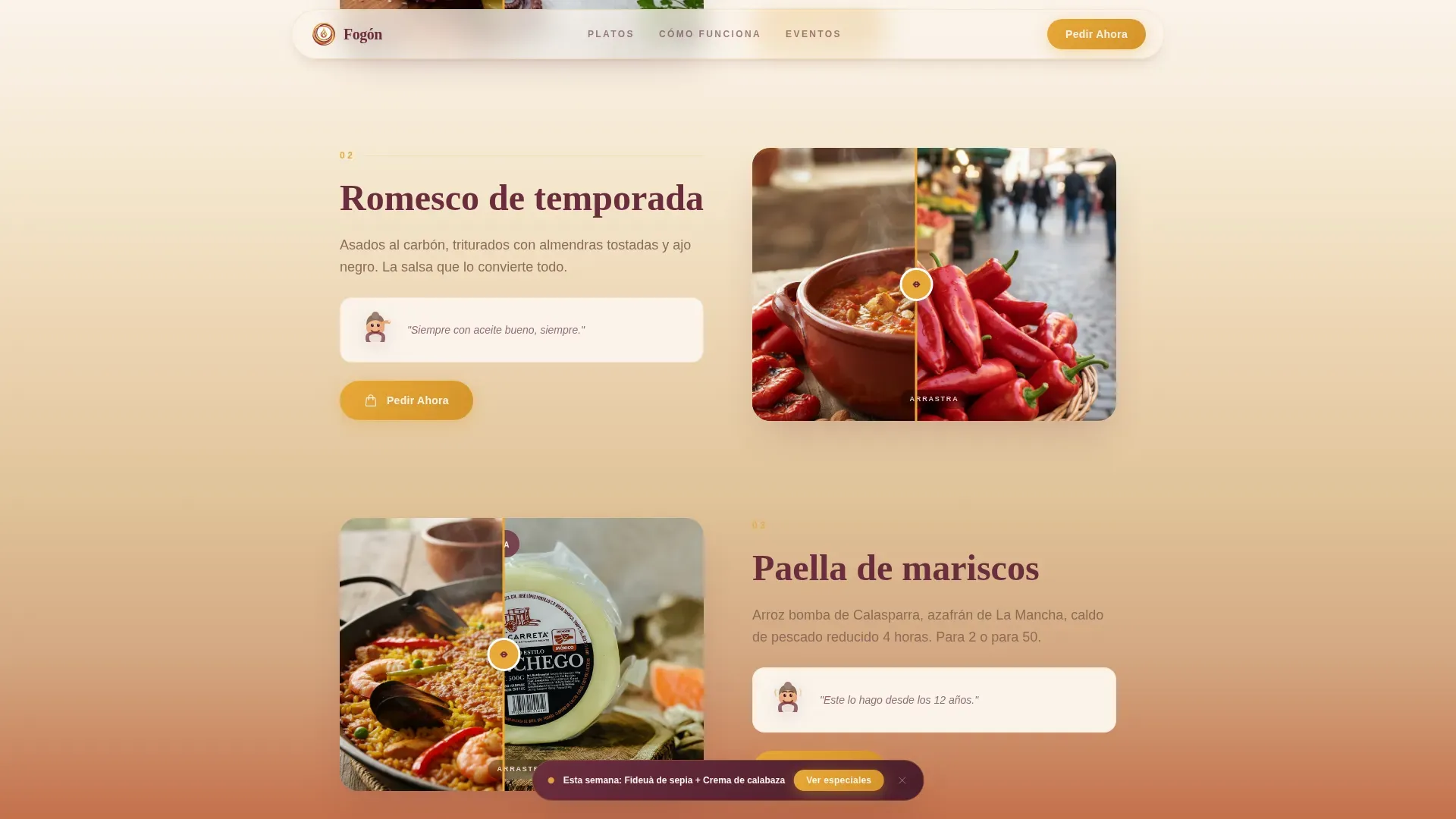 Pastoral Cloud Kitchen Landing Page Template