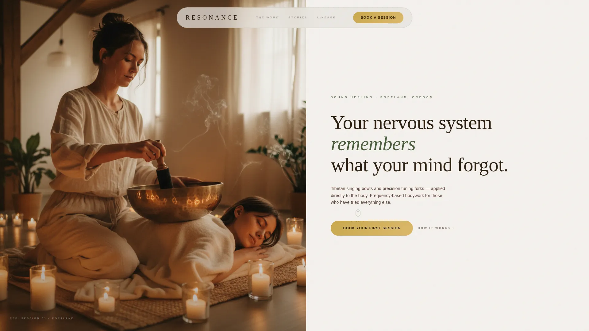 Wellness Modalities Booking Website Template