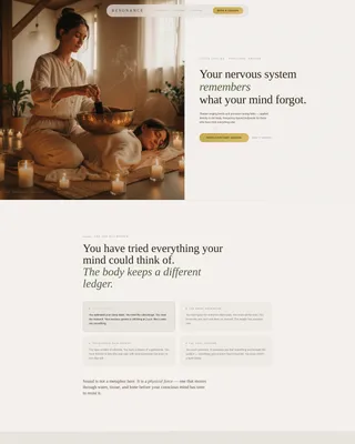 Wellness Modalities Booking Website Template