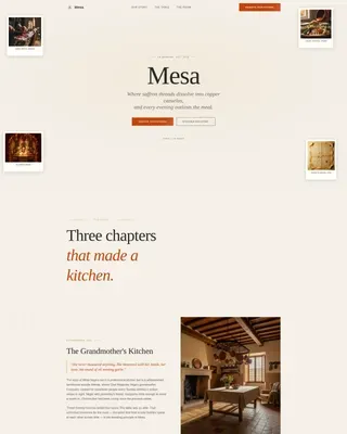 Authentic Spanish Fine Dining Landing Page Template