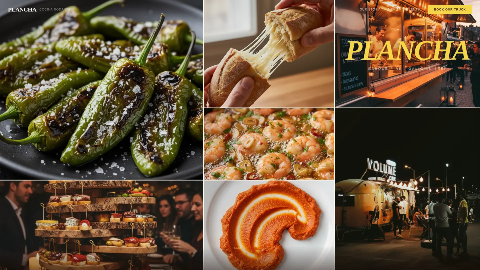Sizzling Spanish Food Truck Landing Page Template