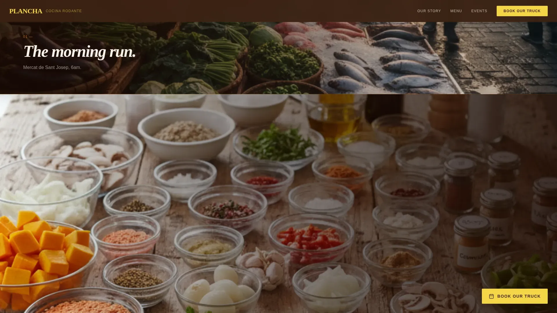 Sizzling Spanish Food Truck Landing Page Template