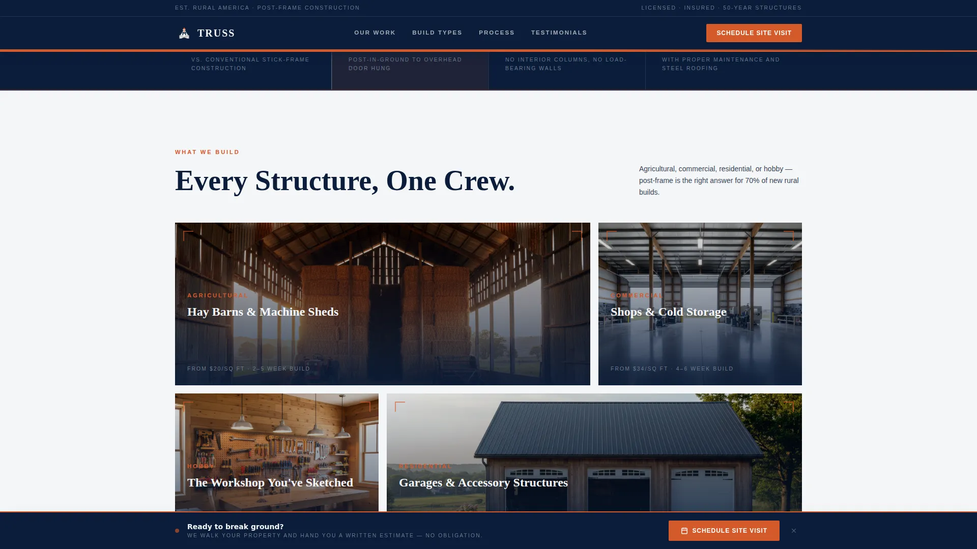 Authoritative Steel Fabrication Landing Page Template