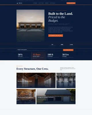 Authoritative Steel Fabrication Landing Page Template