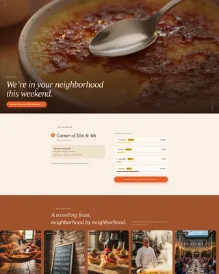 Spanish Pop-Up Restaurant Landing Page Template