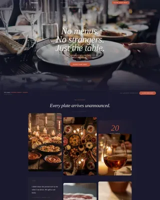 Neo-Retro Spanish Supper Club Landing Page Template