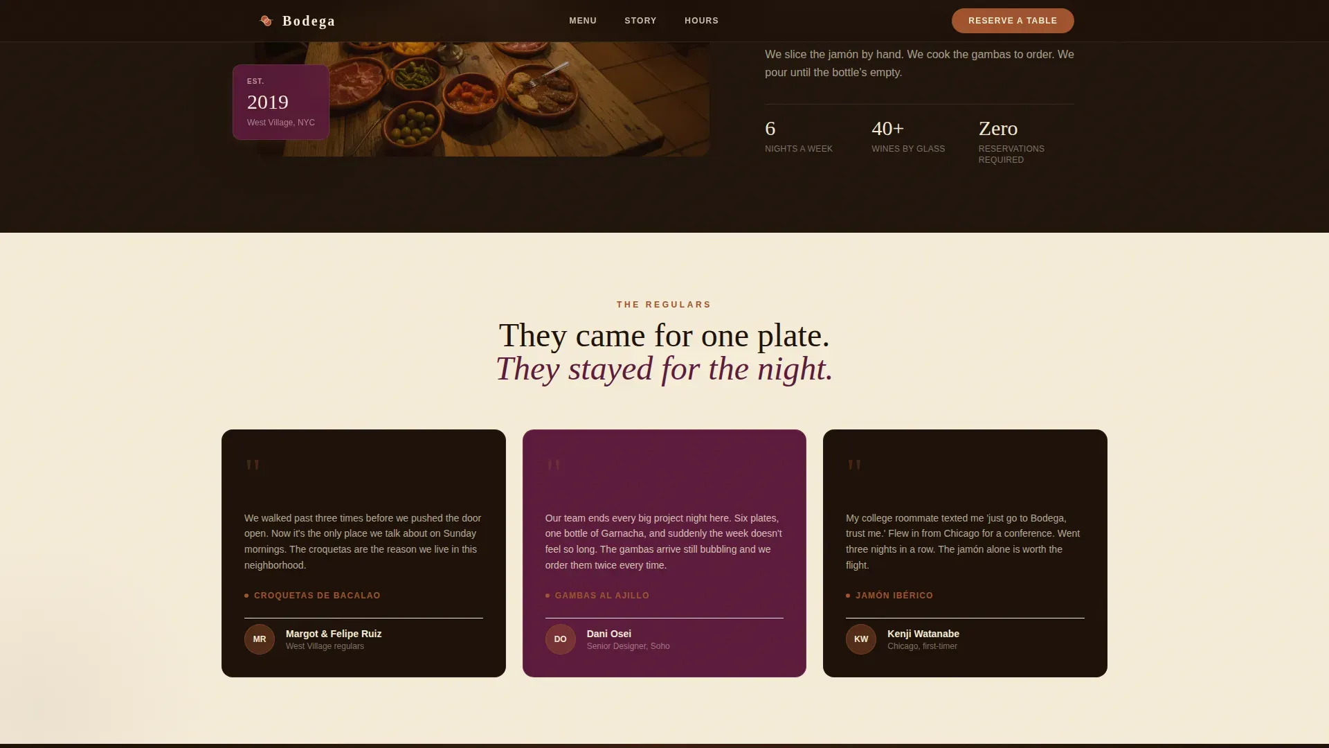 Authentic Spanish Tapas Bar Landing Page Template