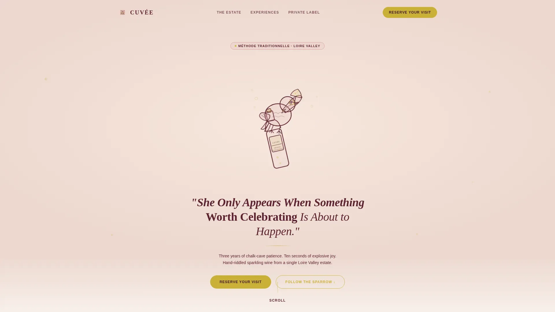 Luxe Sparkling Wine Producer Landing Page Template