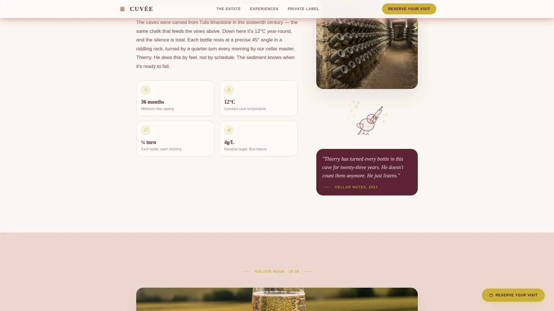 Luxe Sparkling Wine Producer Landing Page Template