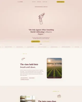 Luxe Sparkling Wine Producer Landing Page Template