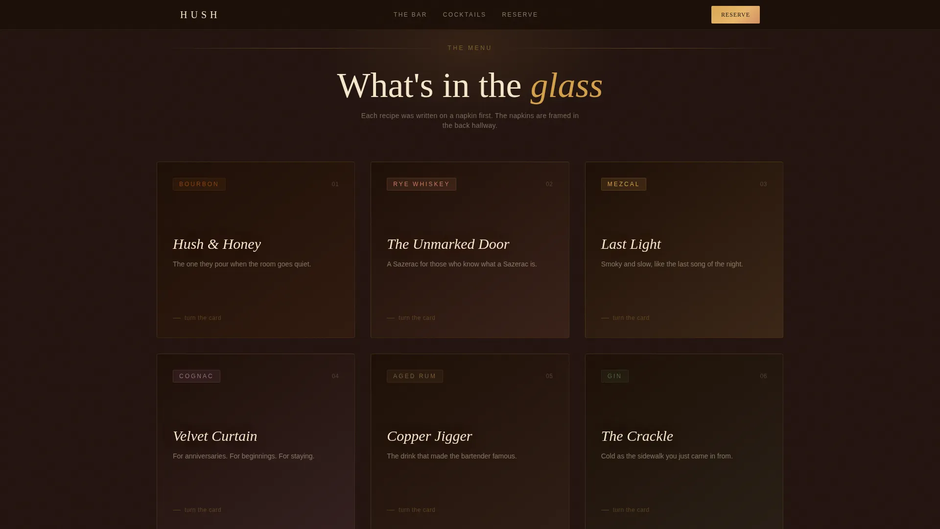 Speakeasy & Hidden Bar Secret Reservation Website Template