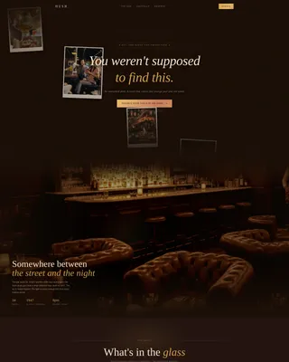 Speakeasy & Hidden Bar Secret Reservation Website Template