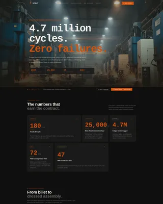 Aerospace Landing Gear Component Manufacturing Website Template