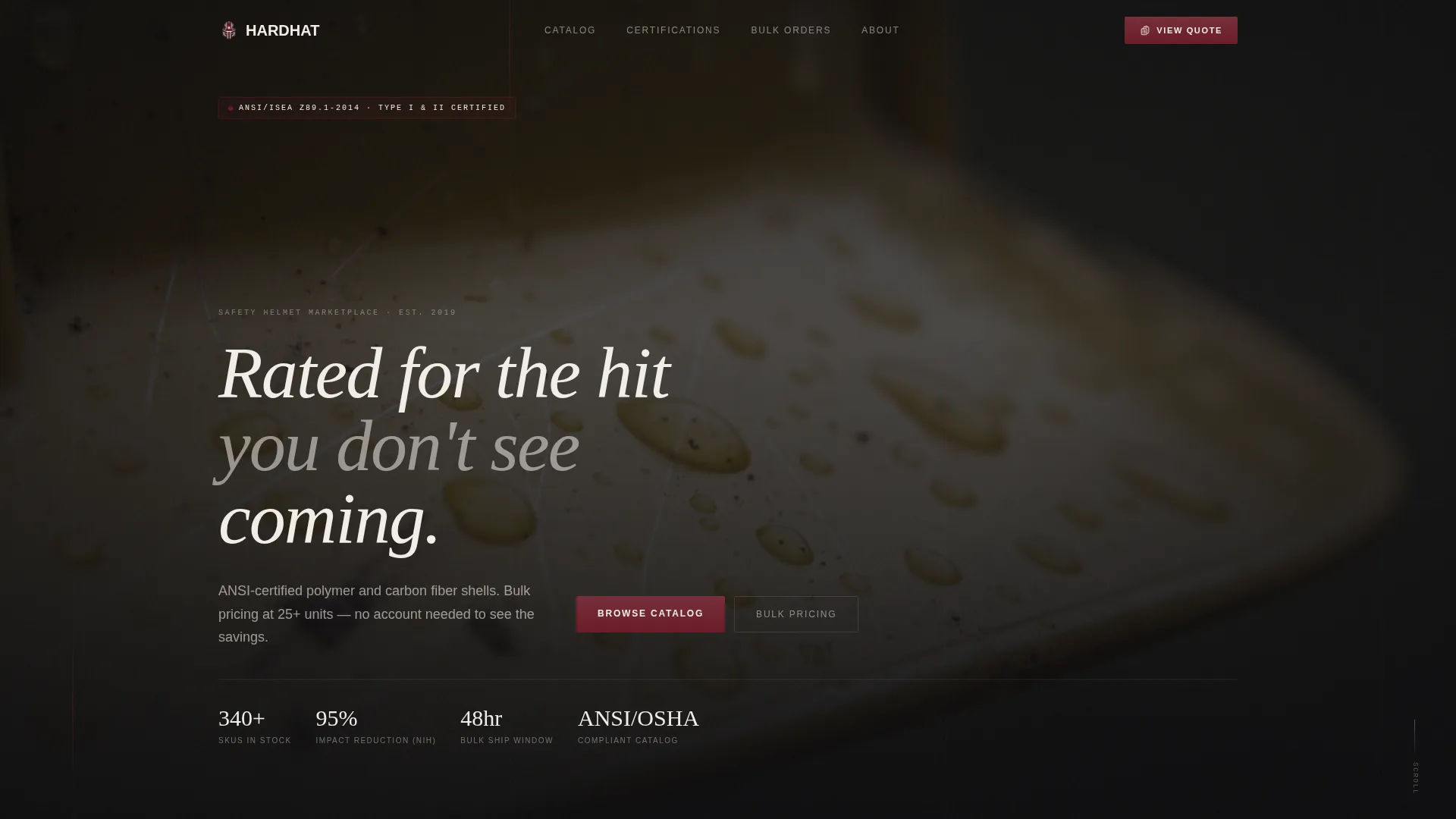 Hat & Headwear Brand Pricing Website Template