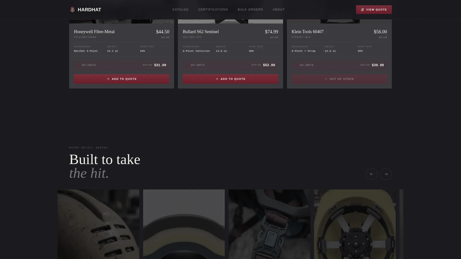 Hat & Headwear Brand Pricing Website Template