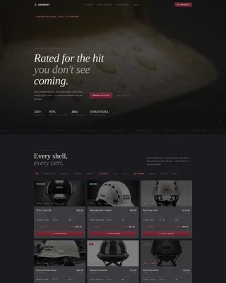 Hat & Headwear Brand Pricing Website Template