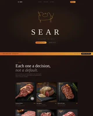 Luxe Minimal Steakhouse Gallery Landing Page Template
