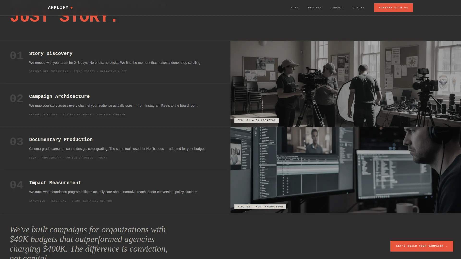 Bold Brutalist Nonprofit Agency Landing Page Template