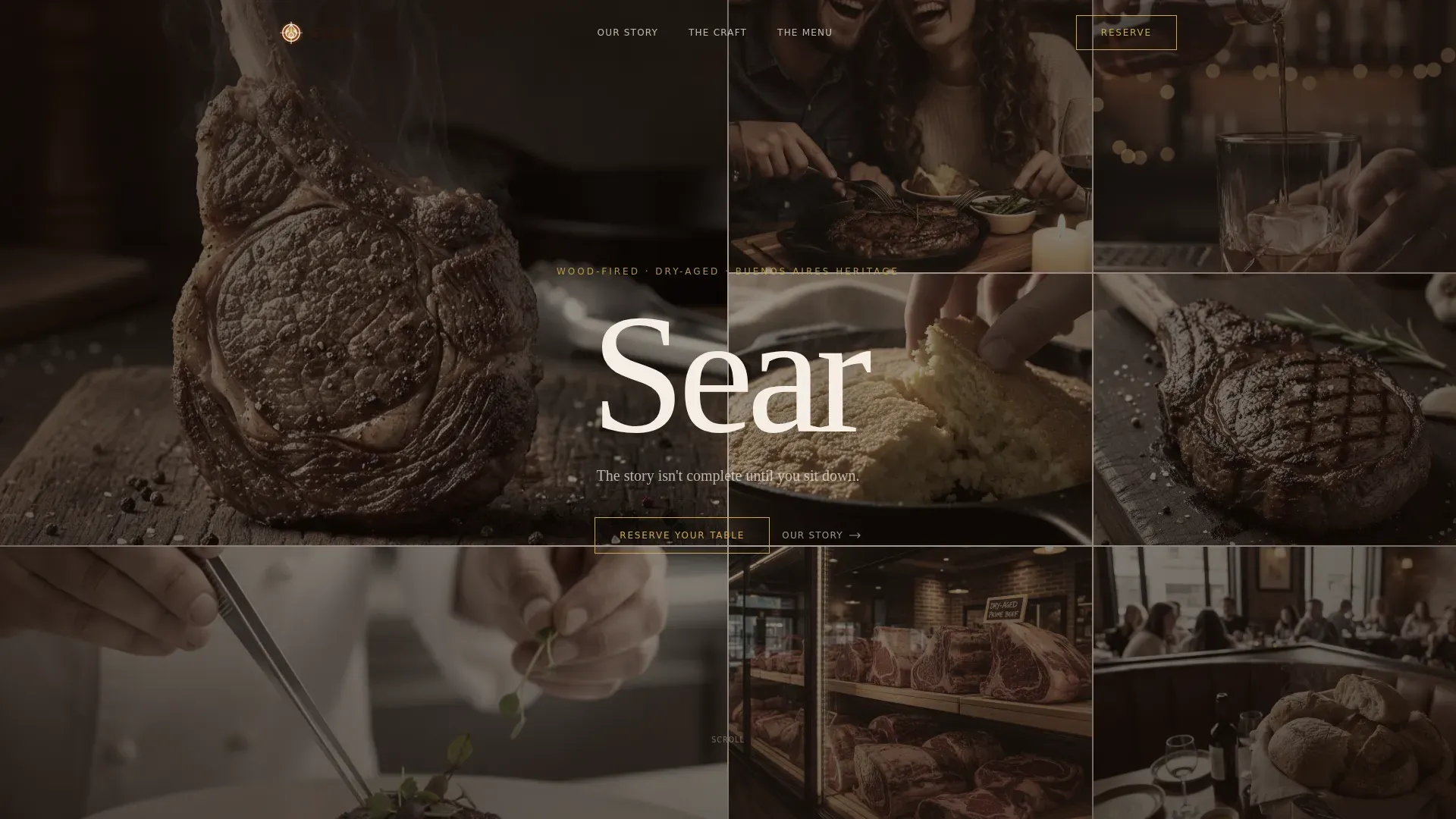 Haute Craft Steakhouse Landing Page Template