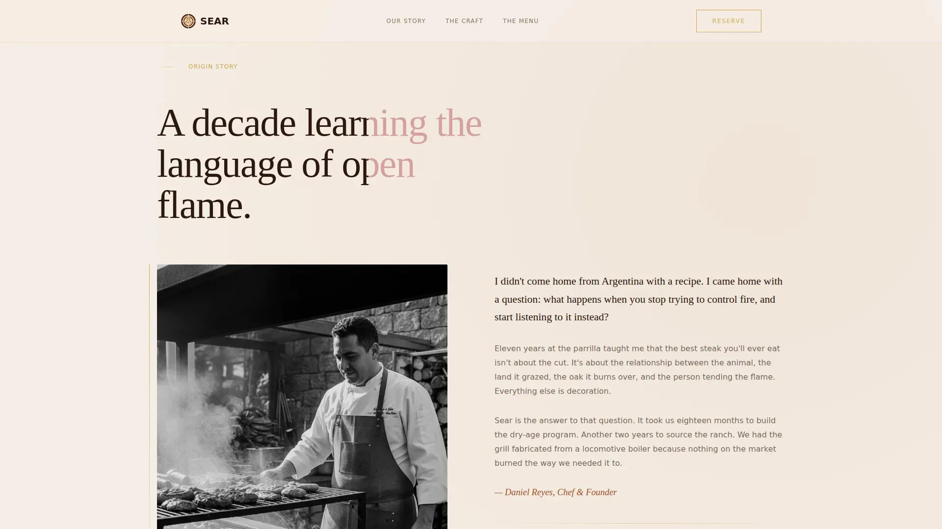 Haute Craft Steakhouse Landing Page Template